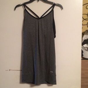 Grey workout tank with built in sports bra XL